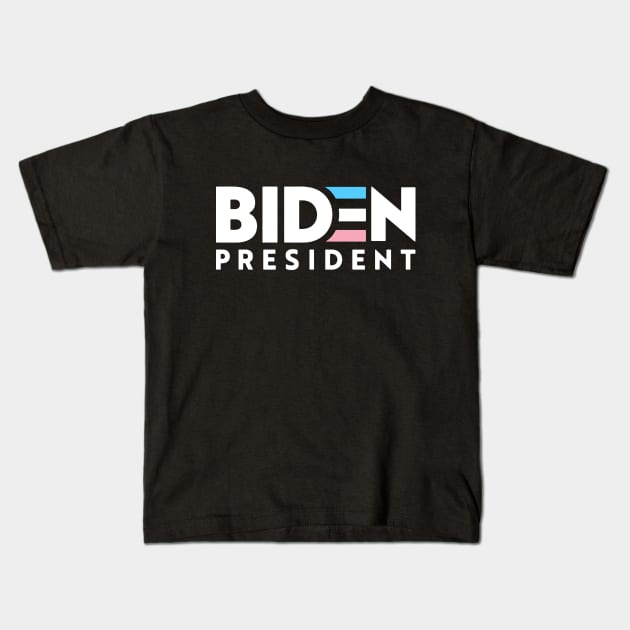 Joe Biden Trans Pride Shirt | Transgender Rights Kids T-Shirt by BlueWaveTshirts